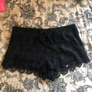 H&M Black Lace Pajama Shorts